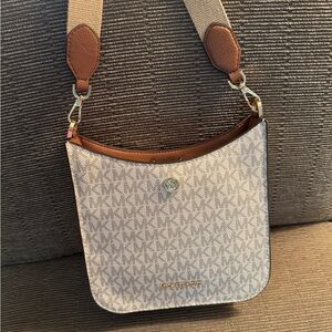 Michael Kors White and Brown Women's Bag